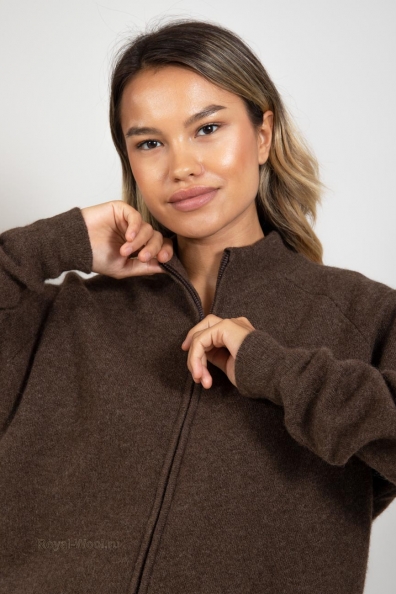 Женский шерстяной джемпер на молнии 402-5-NF