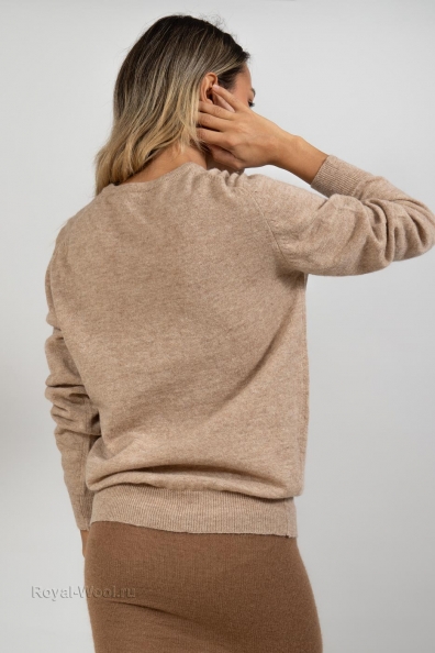 Женский шерстяной пуловер из верблюжки 190-2W