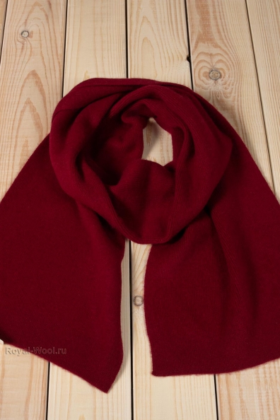Бордовый трикотажный шарф кашемир 24х155 760-BB-9