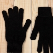 Мужские черные перчатки кашемир фото2