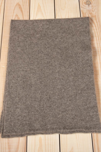 Трикотажный серый шарф пух яка 196-1-SL-2