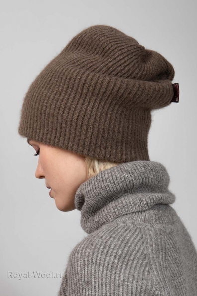 Шерстяная шапка двойная вязка 195-2-UL-5