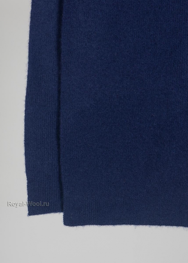 Темно-синий кашемировый шарф фото3