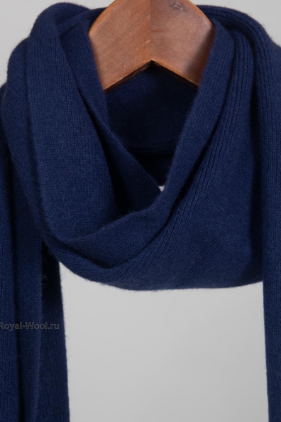 Шарф кашемировый мужской темно-синий 760-BB-6M