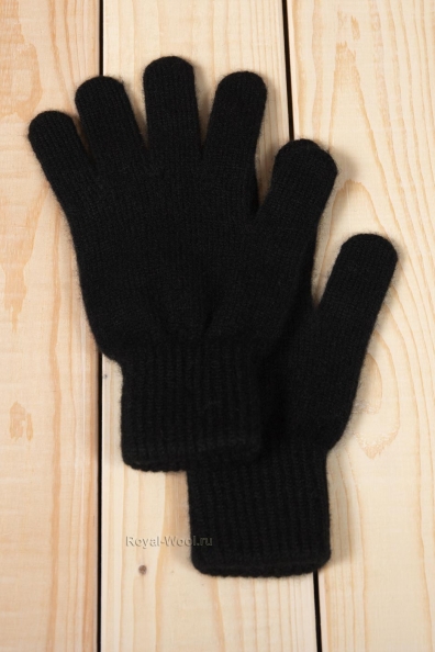 Женские кашемировые черные перчатки 106-7-15