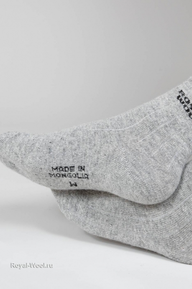 Серые носки из шерсти яка 102-1