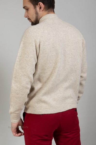 Мужской шерстяной джемпер на молнии 402-5-MNF-2