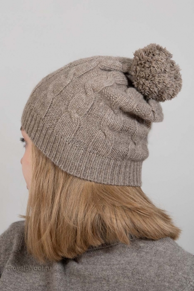 Женская шапка с помпоном 195-91