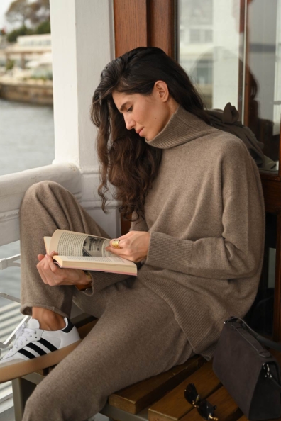 Свитер кашемировый беж «organic» 709-M-2