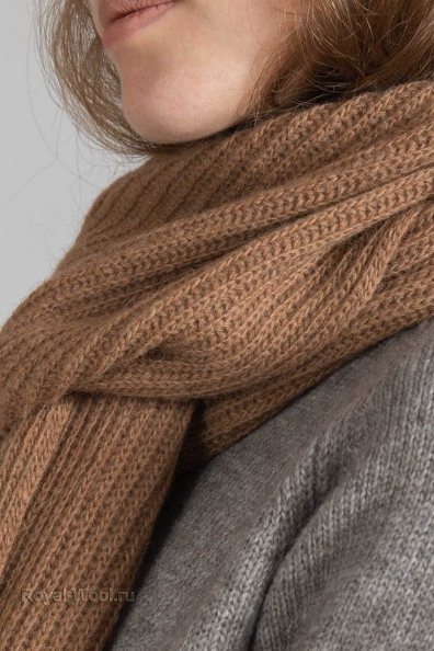 Теплый шарф из верблюжьей шерсти 194-0-1
