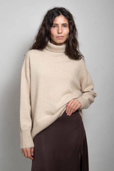 Женский свитер кашемир «ваниль» 709-M-6