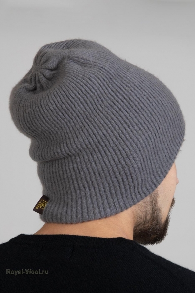 Кашемировая шапка серая 750-4-38M