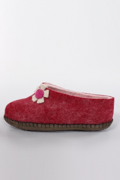 Детские войлочные тапочки красные 214-А3-2