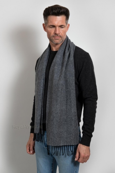Мужской шарф кашемир-шерсть 196-10-MTM