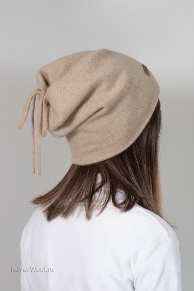 Шапка для девочки кашемировая светлая 750-4-25Y