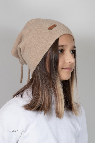 Шапка для девочки кашемировая светлая 750-4-25Y