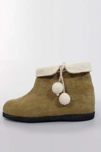 Валенки зеленые на резиновой подошве 214-А1-3R