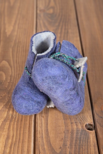 Детские пинетки из войлока фиолетовые 108-5