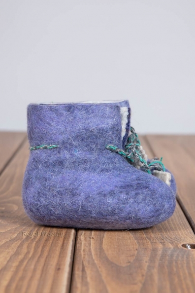 Детские пинетки из войлока фиолетовые 108-5
