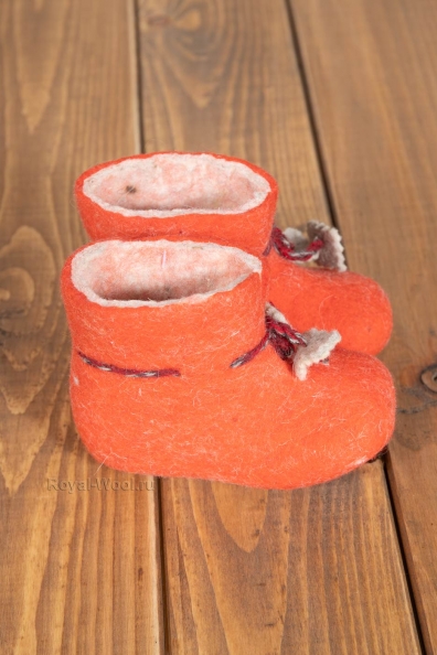 Пинетки войлочные оранжевые 108-1