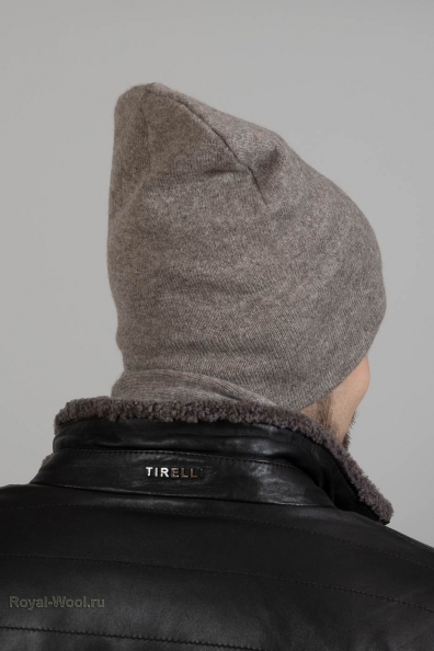 Шапка бини мужская из шерсти яка 195-MT-7M