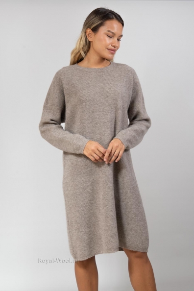 Вязаное шерстяное платье 409-NF-1