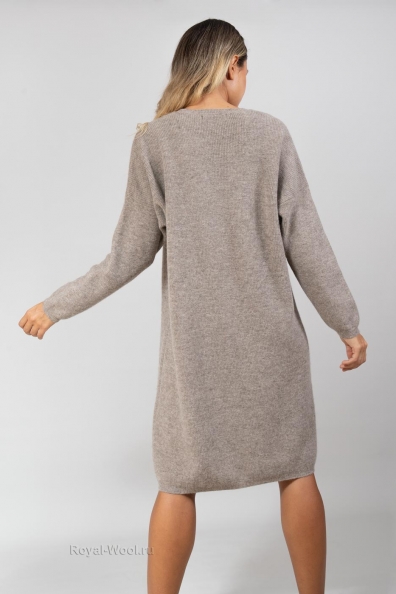 Вязаное шерстяное платье 409-NF-1