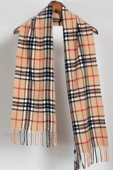 Шарф мужской темно-желтый дизайн «бербери» 760-77-M