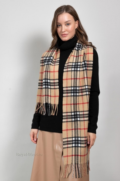 Шарф кашемир расцветка «бербери» 760-77