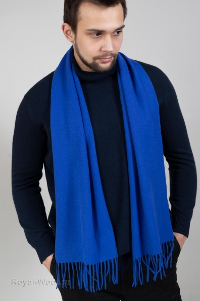 Синий мужской кашемировый шарф 760-24M