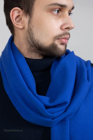 Синий мужской кашемировый шарф 760-24M