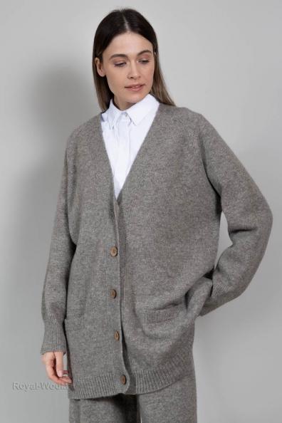 Кардиган женский шерстяной на пуговицах 452-М