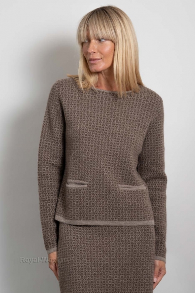 Женский шерстяной джемпер с принтом 1921-U-77