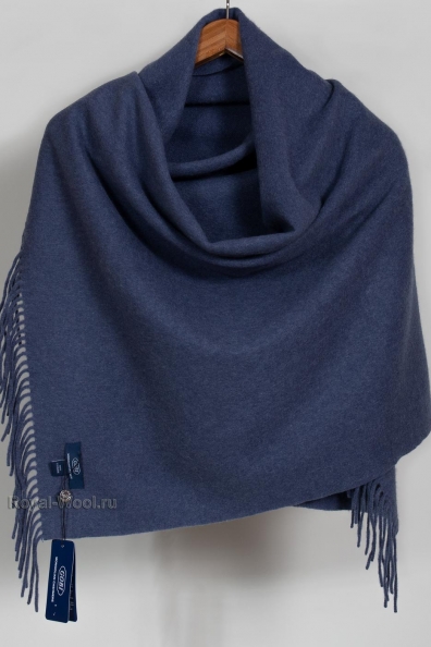 Кашемировый палантин ультрамарин 154-6G-1