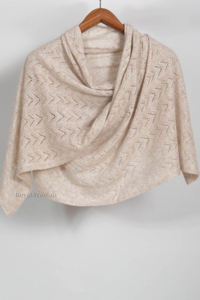 Легкий палантин бежевый 60×180см 154-3Кн-2