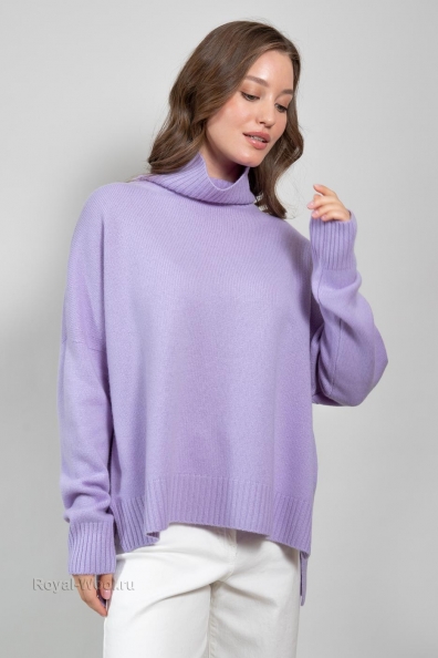 Лиловый кашемировый женский свитер 705-4-ML