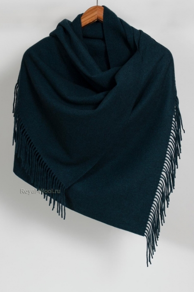 Палантин кашемир сине-зеленый 154-5-21