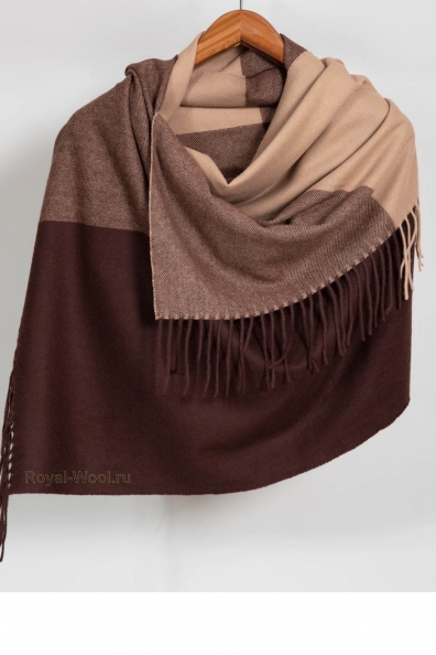 Палантин кашемир светло-коричневый 154-5-25