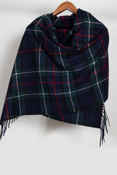Палантин кашемировый в клетку 154-5-22