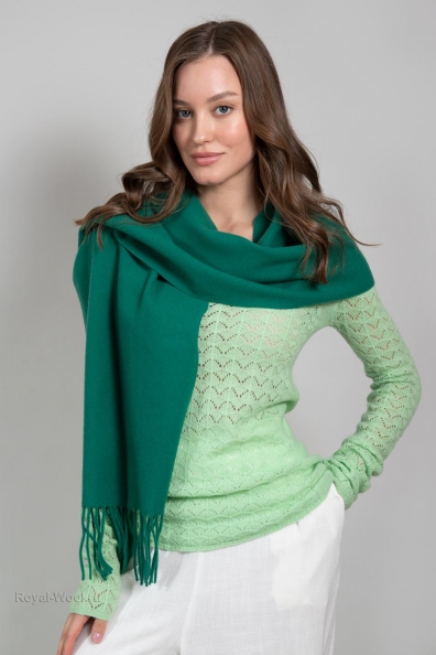 Шарф кашемир зеленый 760-50