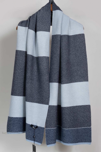 Шарф-палантин кашемир серо-голубой 761-G