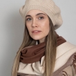 Светло-бежевый берет кашемир фото2