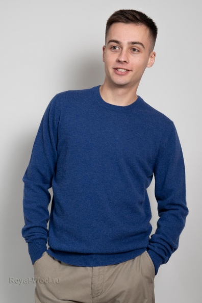 Мужской светло-синий джемпер 713-E-6