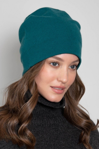 Шапка двойная зеленовато-синяя/черная 750-SF-13
