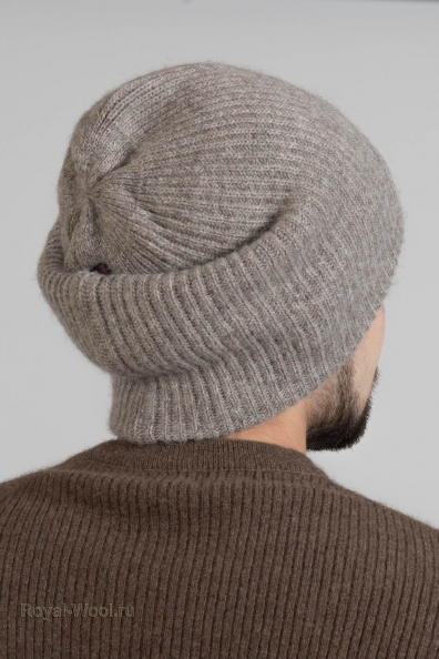Шапка зимняя шерстяная крупной вязки 195-3-ULM-3