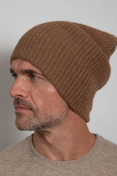 Зимняя двойная шапка из верблюжьей шерсти 193-0-M