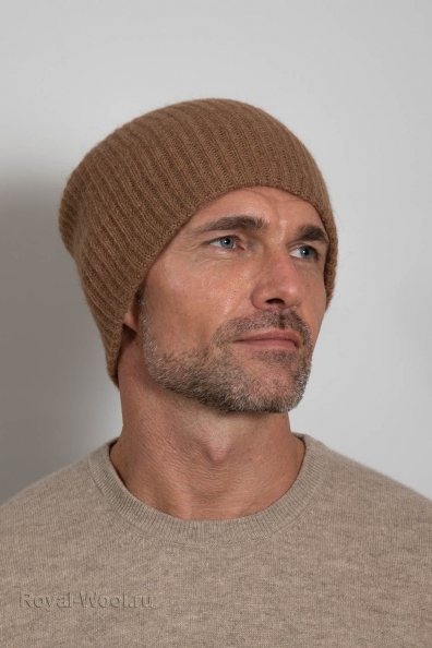 Зимняя двойная шапка из верблюжьей шерсти 193-0-M