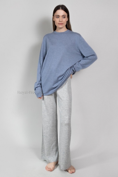 Брюки кашемир-шёлк серые 728-G-grey