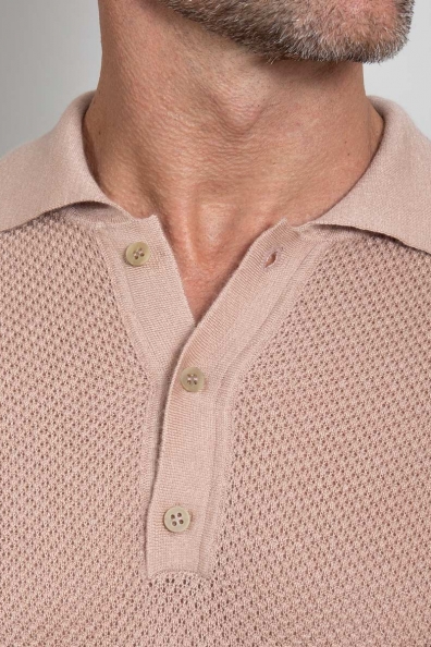 Мужской джемпер поло кашемир шёлк 711-G