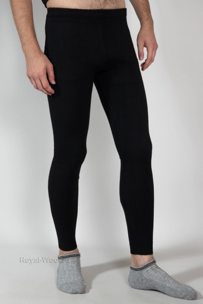 Кальсоны шерстяные мужские черные 187-2-6M
